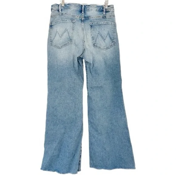 MOTHER Superior The Hustler Roller Fray Wide Leg Jeans I Confess - Picture 3 of 11